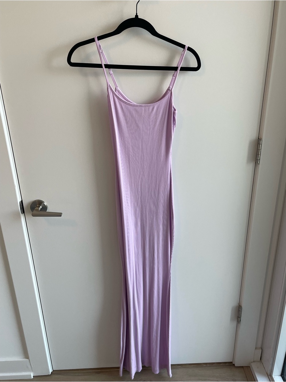 SKIMS Purple Ribbed Dress